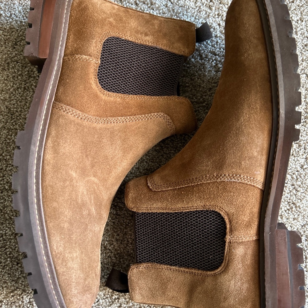 Johnston & Murphy Brown Suede Chelsea Boots